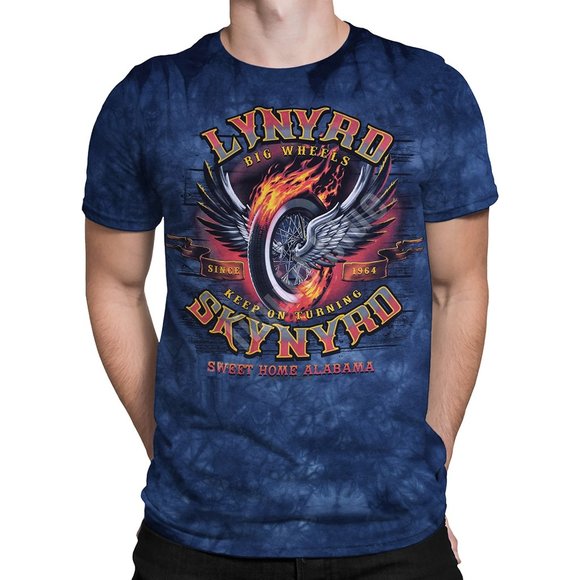 Lynyrd Skynyrd Sweet Home Alabama Liquid Blue Tie Dye rock T-Shirt L NWT - Picture 1 of 3